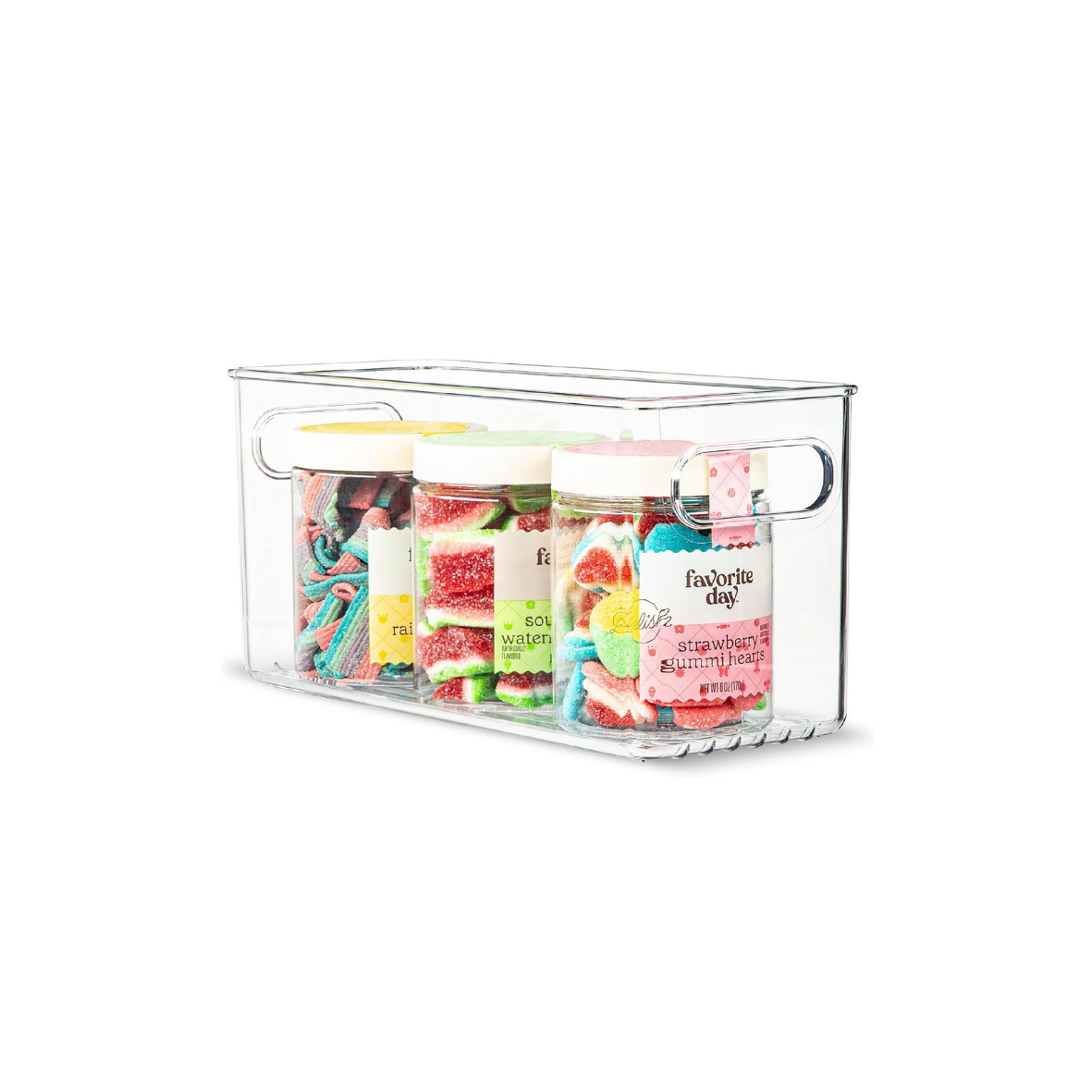 TOW Gripp. Clear Kitchen Storage Bin – 25.4×10.2×12.7 cm (10×4×5″)