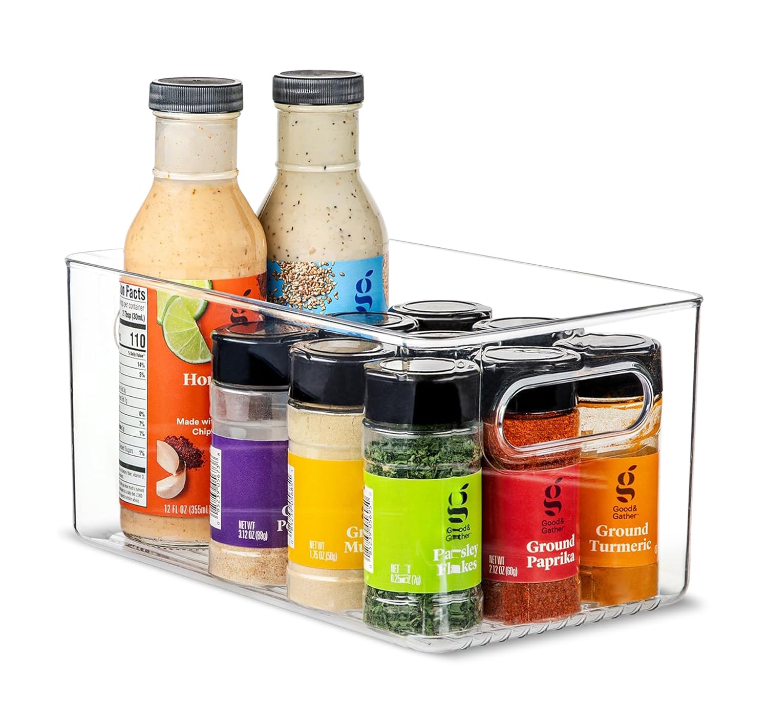 TOW Gripp. Clear Kitchen Storage Bin – 25.4×15.2×12.7 cm (10×6×5″) - The Organizing Warehouse