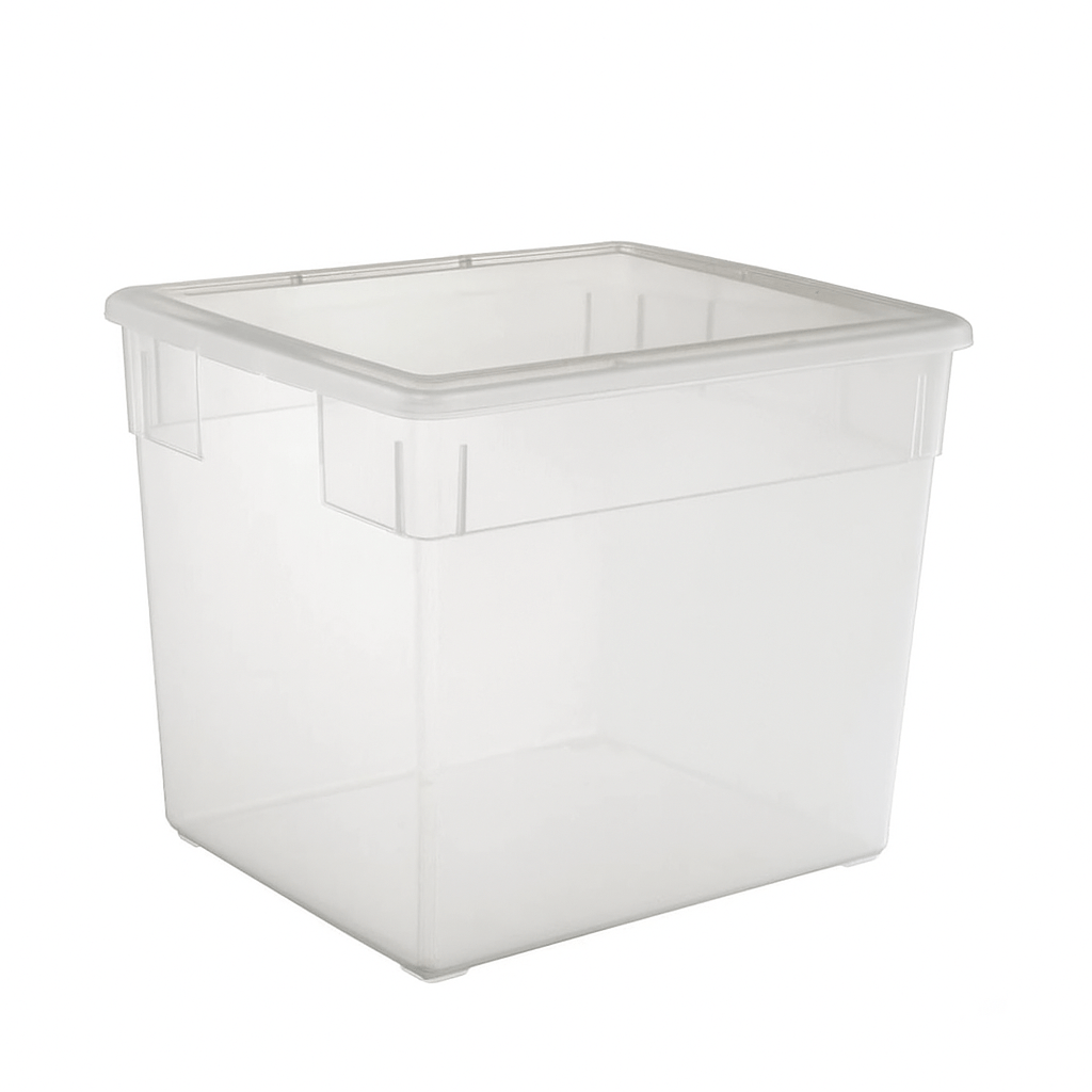 TOW Tubb. Clear Storage Box with Lid - 34 L - The Organizing Warehouse