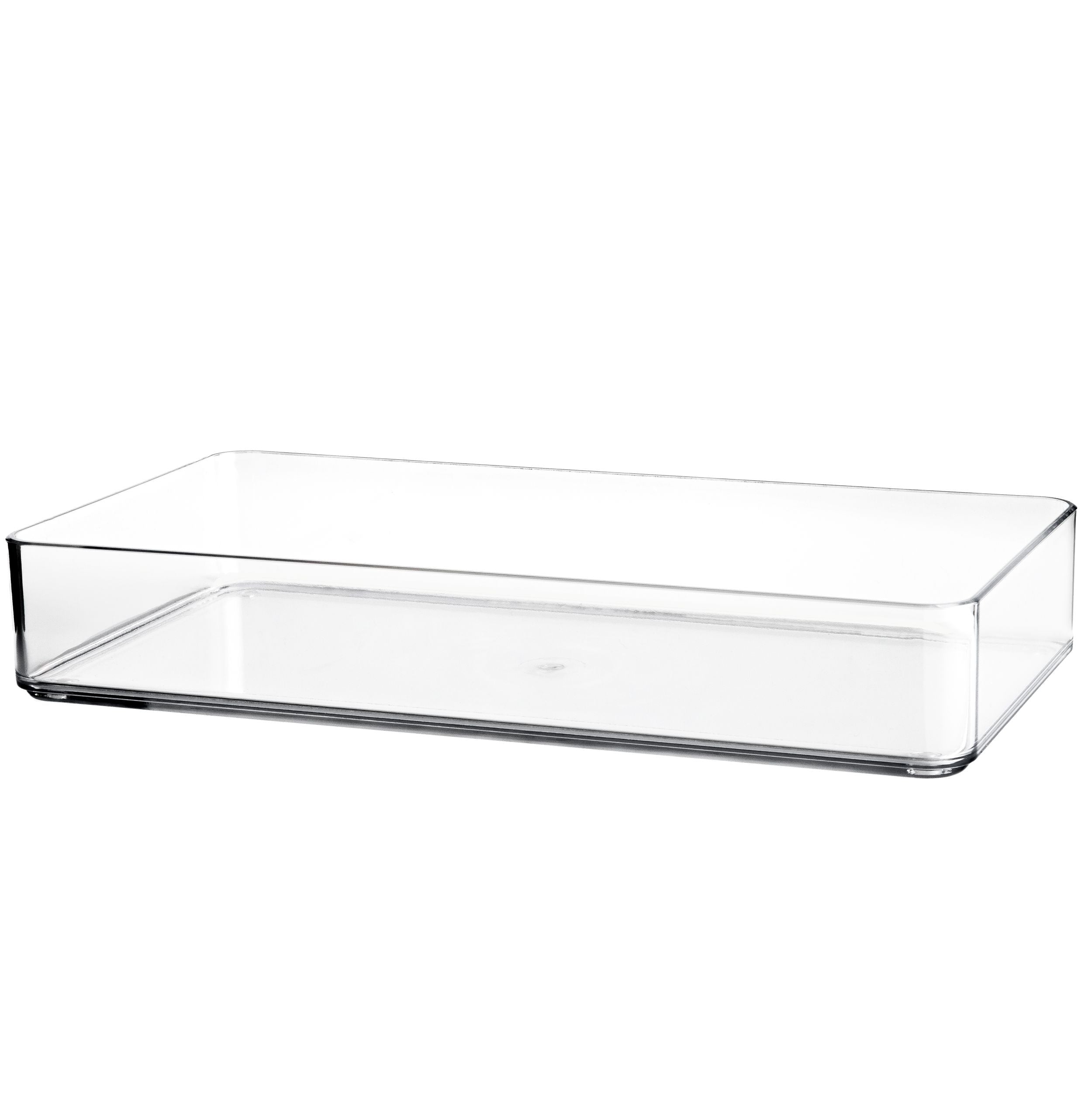 TOW Tainn. Clear Drawer Organiser Long Rectangle – 30.5×15.2×5 cm (12×6×2″) - The Organizing Warehouse