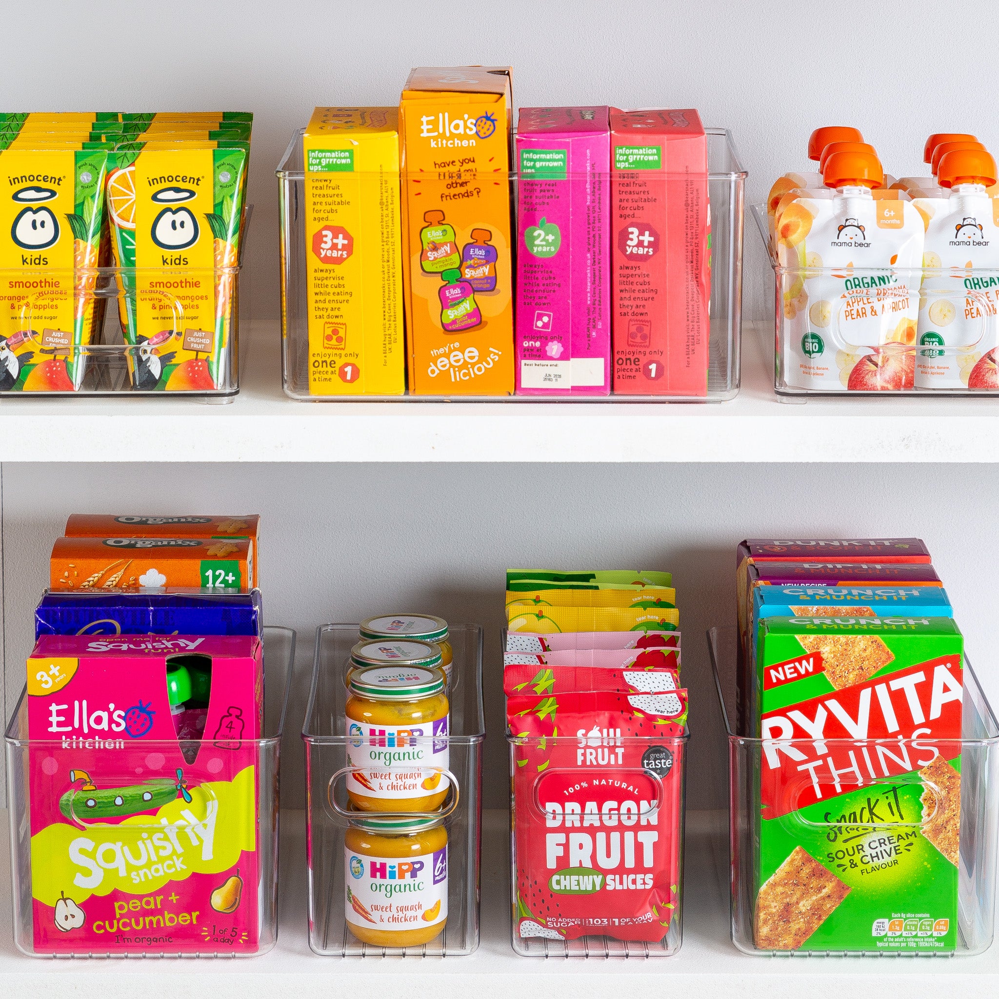 TOW Gripp. Clear Kitchen Storage Bin – 25.4×15.2×12.7 cm (10×6×5″) - The Organizing Warehouse