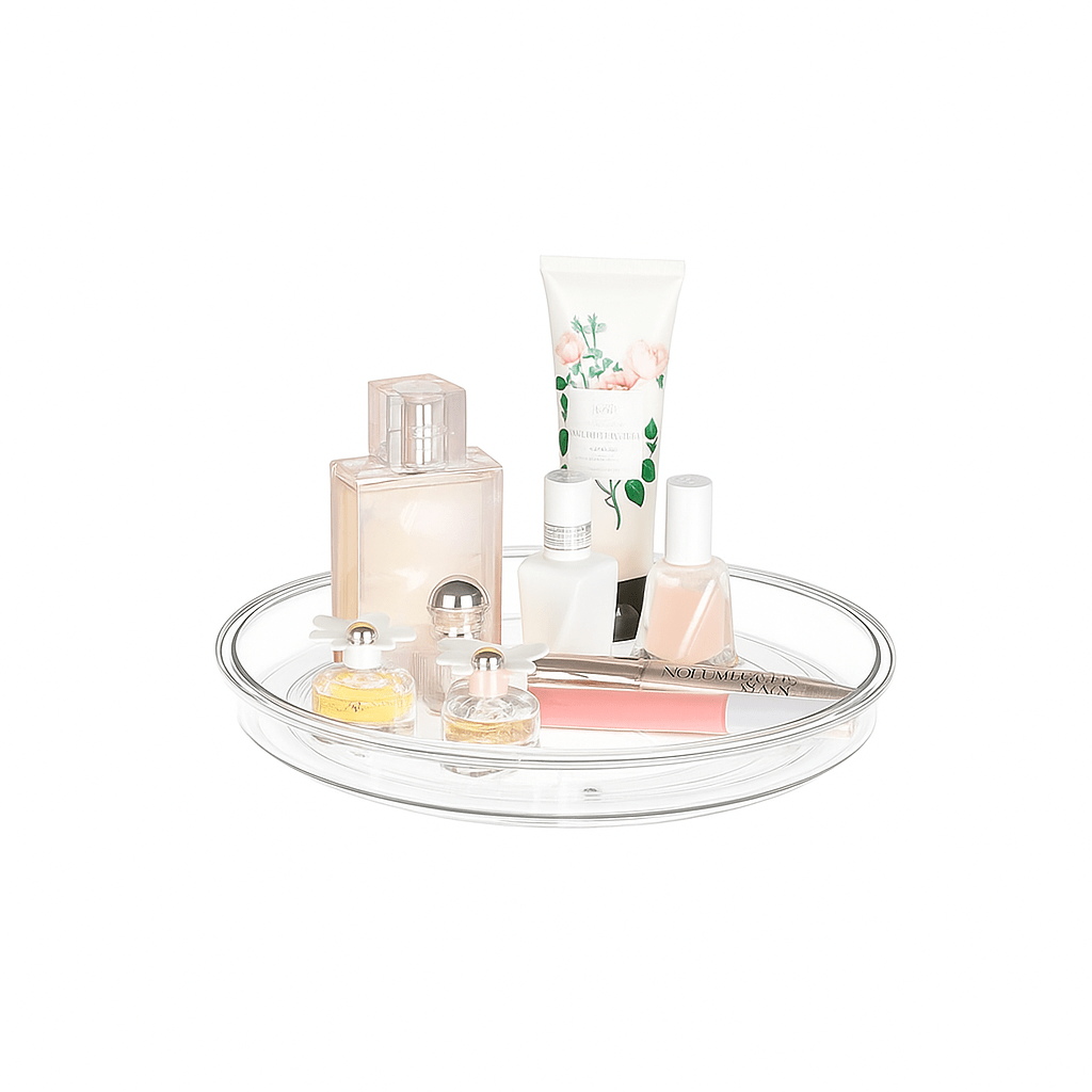 TOW Spinn. Clear Lazy Susan Turntable – 24 cm (9.4″) - The Organizing Warehouse