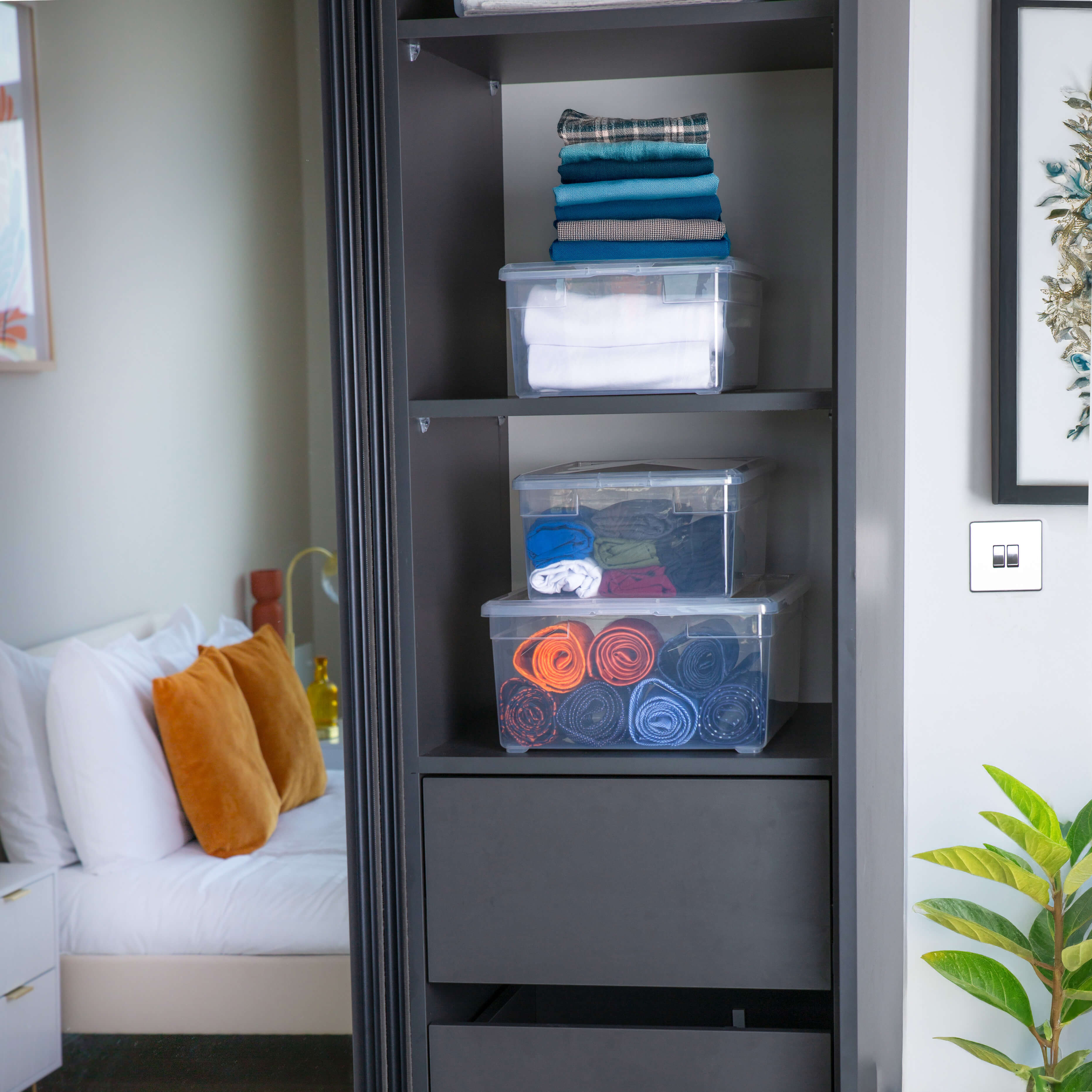 TUBB. Clear Storage Boxes with Lid