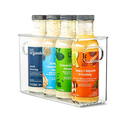 TOW Gripp. Clear Tall Kitchen Storage Bin – 25.4×10.2×15.2 cm (10×4×6″) - The Organizing Warehouse