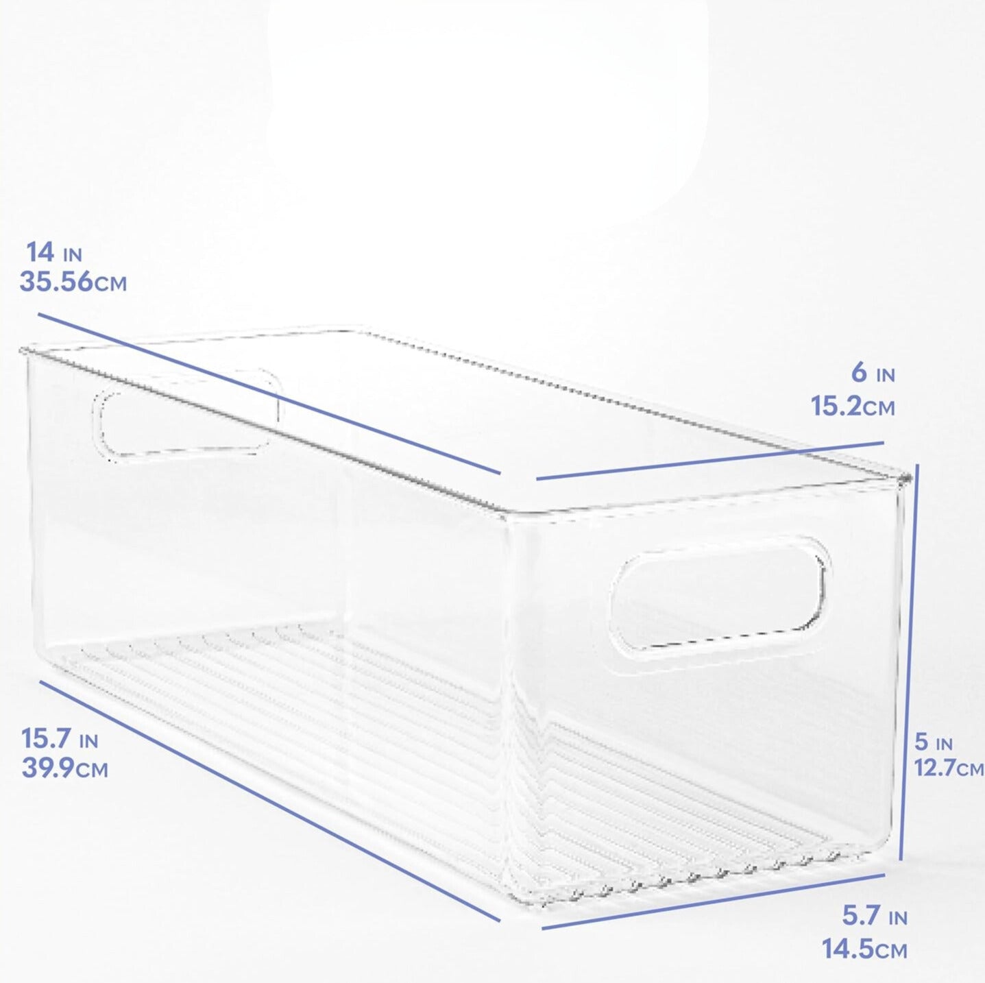 TOW Gripp. Clear Kitchen Storage Bin – 35.6×15.2×12.7 cm (14×6×5″) - The Organizing Warehouse