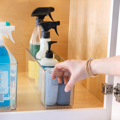 TOW Gripp. Clear Kitchen Storage Bin – 40.6×10.2×12.7 cm (16×4×5″) - The Organizing Warehouse