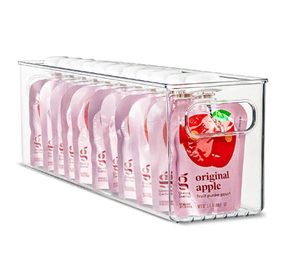 TOW Gripp. Clear Kitchen Storage Bin – 40.6×10.2×12.7 cm (16×4×5″) - The Organizing Warehouse
