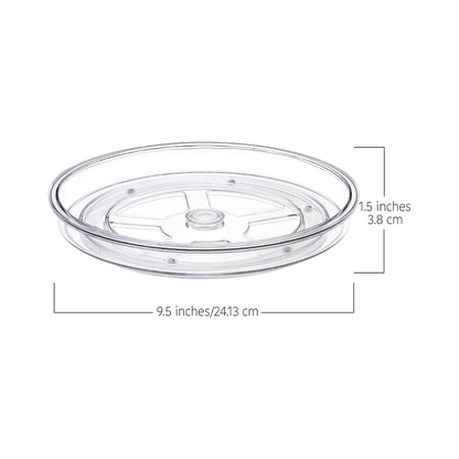 TOW Spinn. Clear Lazy Susan Turntable – 24 cm (9.4″) - The Organizing Warehouse