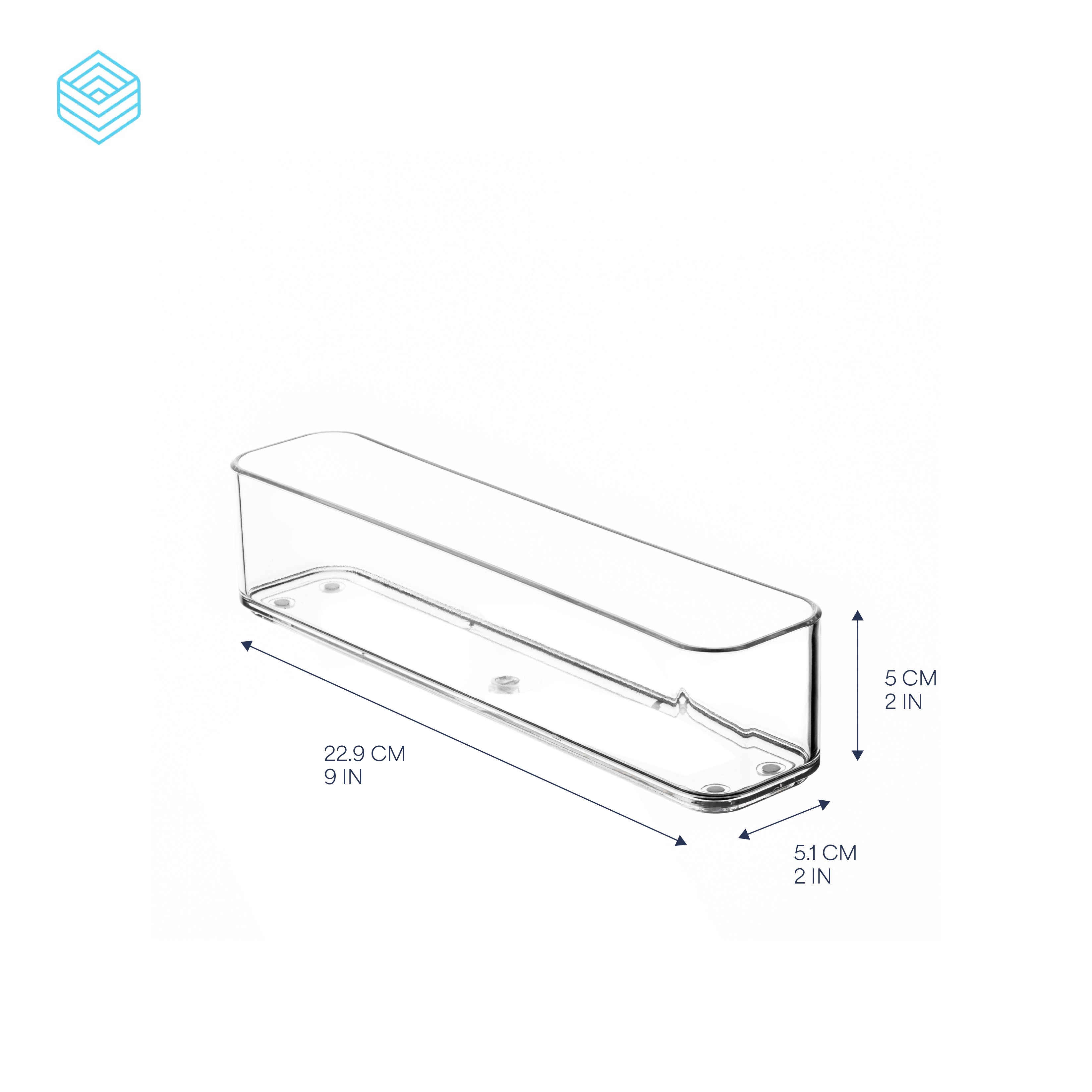 TOW Tainn. Clear Drawer Organiser Slim Divider – 22.9×5.1×5 cm (9×2×2″)