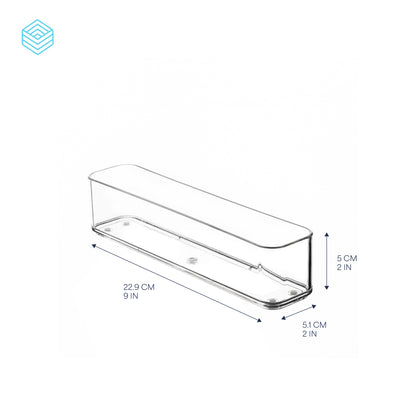 TOW Tainn. Clear Drawer Organiser Slim Divider – 22.9×5.1×5 cm (9×2×2″)
