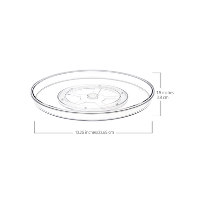 TOW Spinn. Clear Lazy Susan Turntable – 33.5 cm (13.8″) - The Organizing Warehouse