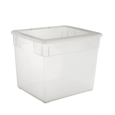 TOW Tubb. Clear Storage Box with Lid - 34 L - The Organizing Warehouse