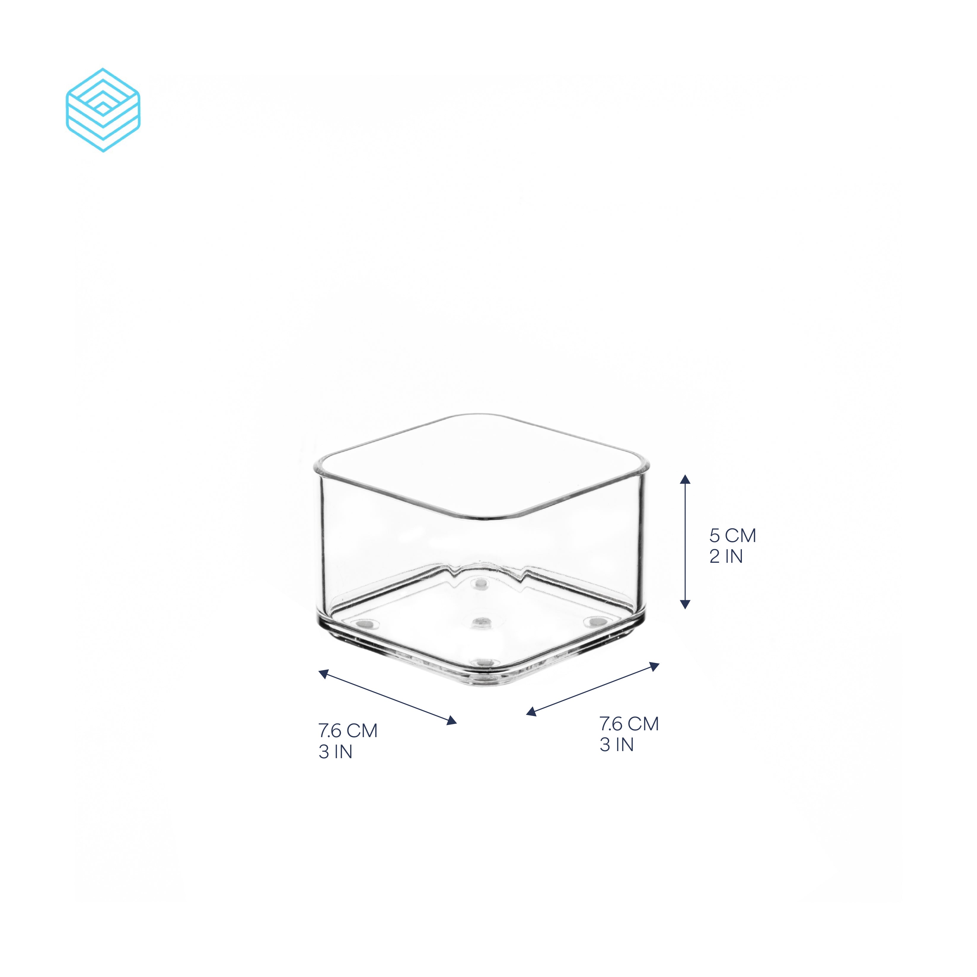 TOW Tainn. Clear Drawer Organiser Mini – 7.6×7.6×5 cm (3×3×2″)