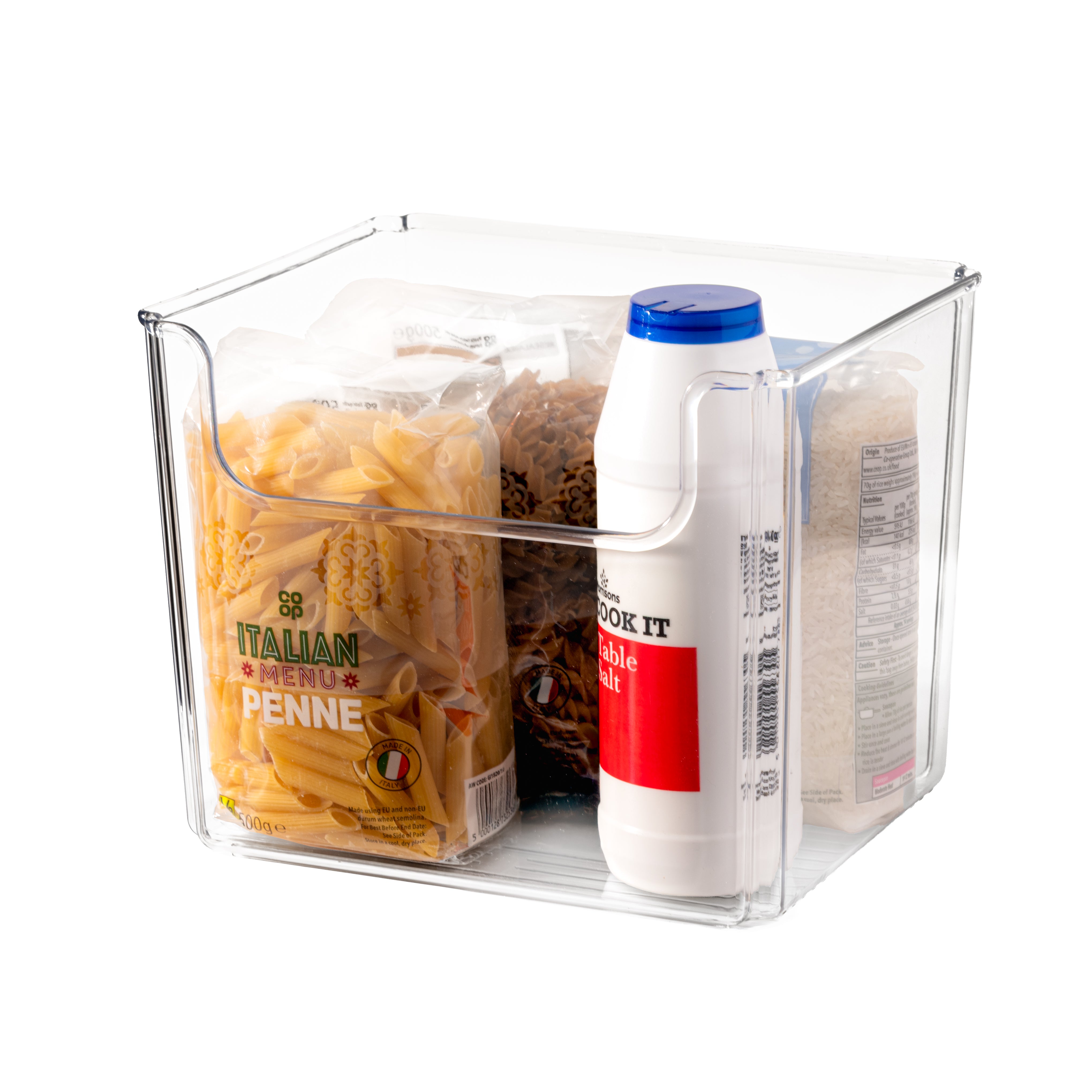 TOW Dipp. Clear Open-Front Storage Bin Small – 25.4×20.3×20.3 cm (10×8×8″) - The Organizing Warehouse