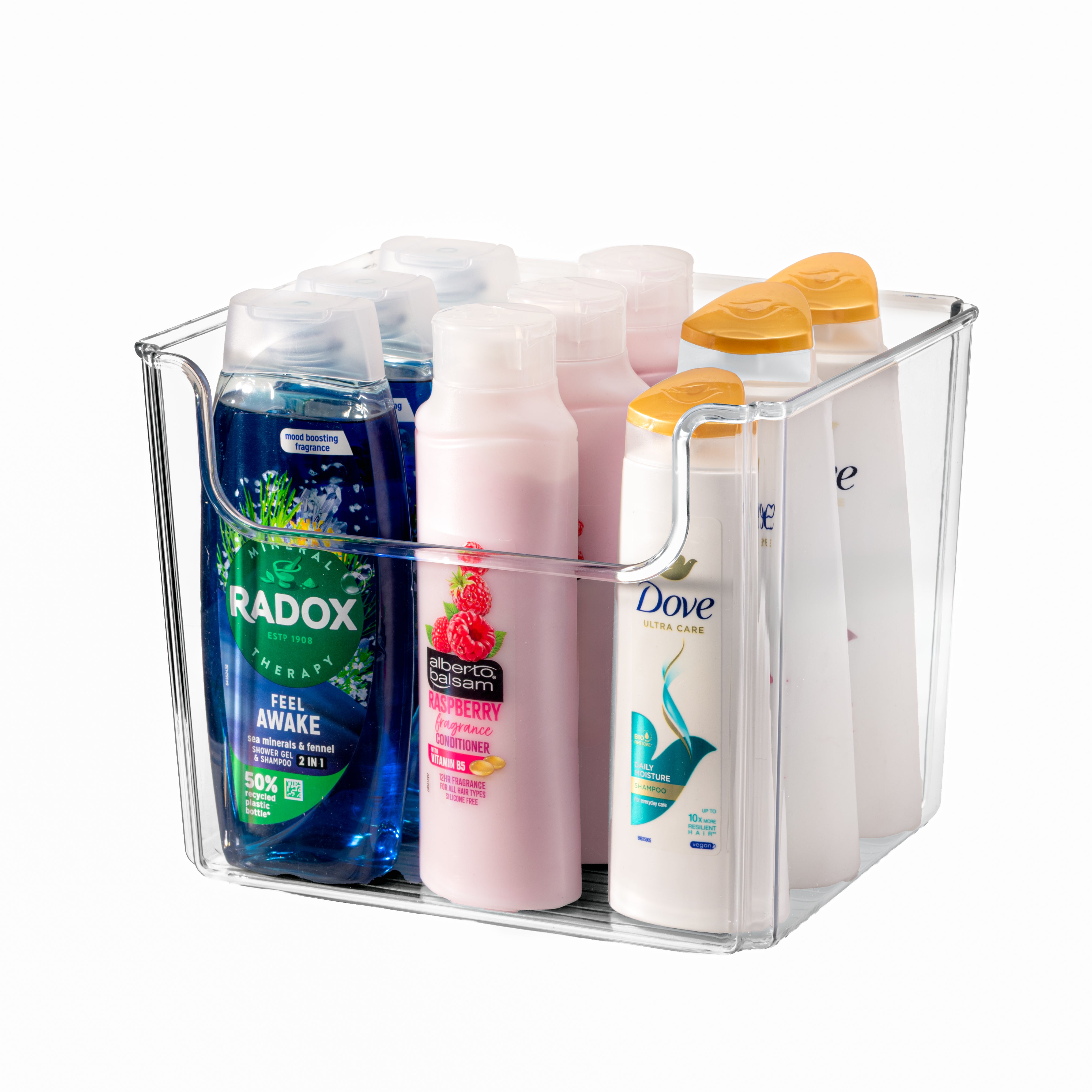 TOW Dipp. Clear Open-Front Storage Bin Small – 25.4×20.3×20.3 cm (10×8×8″) - The Organizing Warehouse