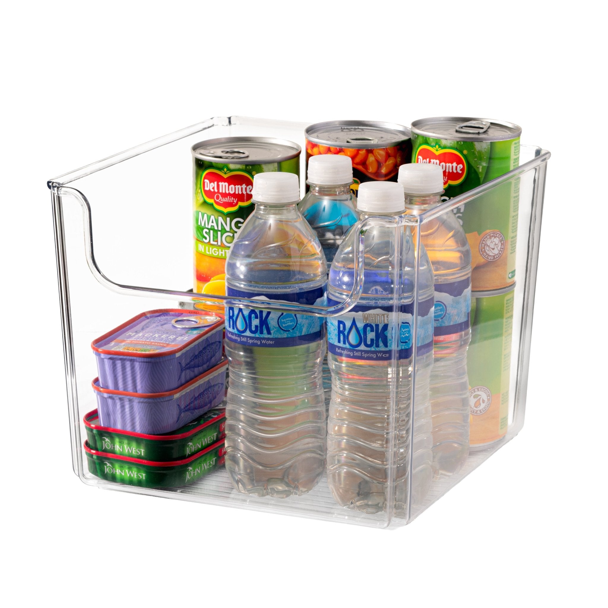 TOW Dipp. Clear Open-Front Storage Bin Medium – 25.4×25.4×20.3 cm (10×10×8″) - The Organizing Warehouse