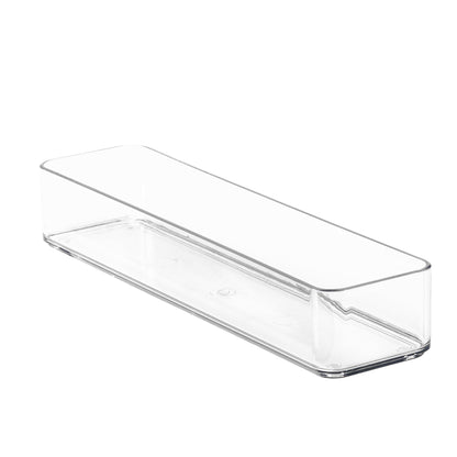 TOW Tainn. Clear Drawer Organiser Extra Long Narrow – 30.5×7.6×5 cm (12×3×2″) - The Organizing Warehouse