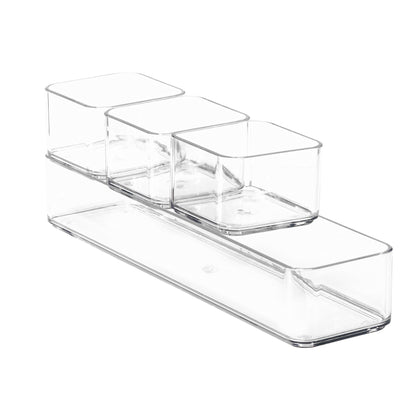 TOW Tainn. Clear Drawer Organiser Extra Long Narrow – 30.5×7.6×5 cm (12×3×2″) - The Organizing Warehouse