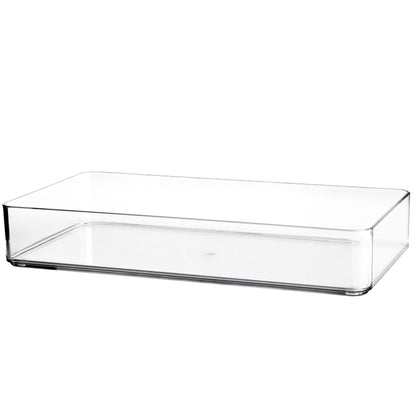 TOW Tainn. Clear Drawer Organiser Long Rectangle – 30.5×15.2×5 cm (12×6×2″) - The Organizing Warehouse