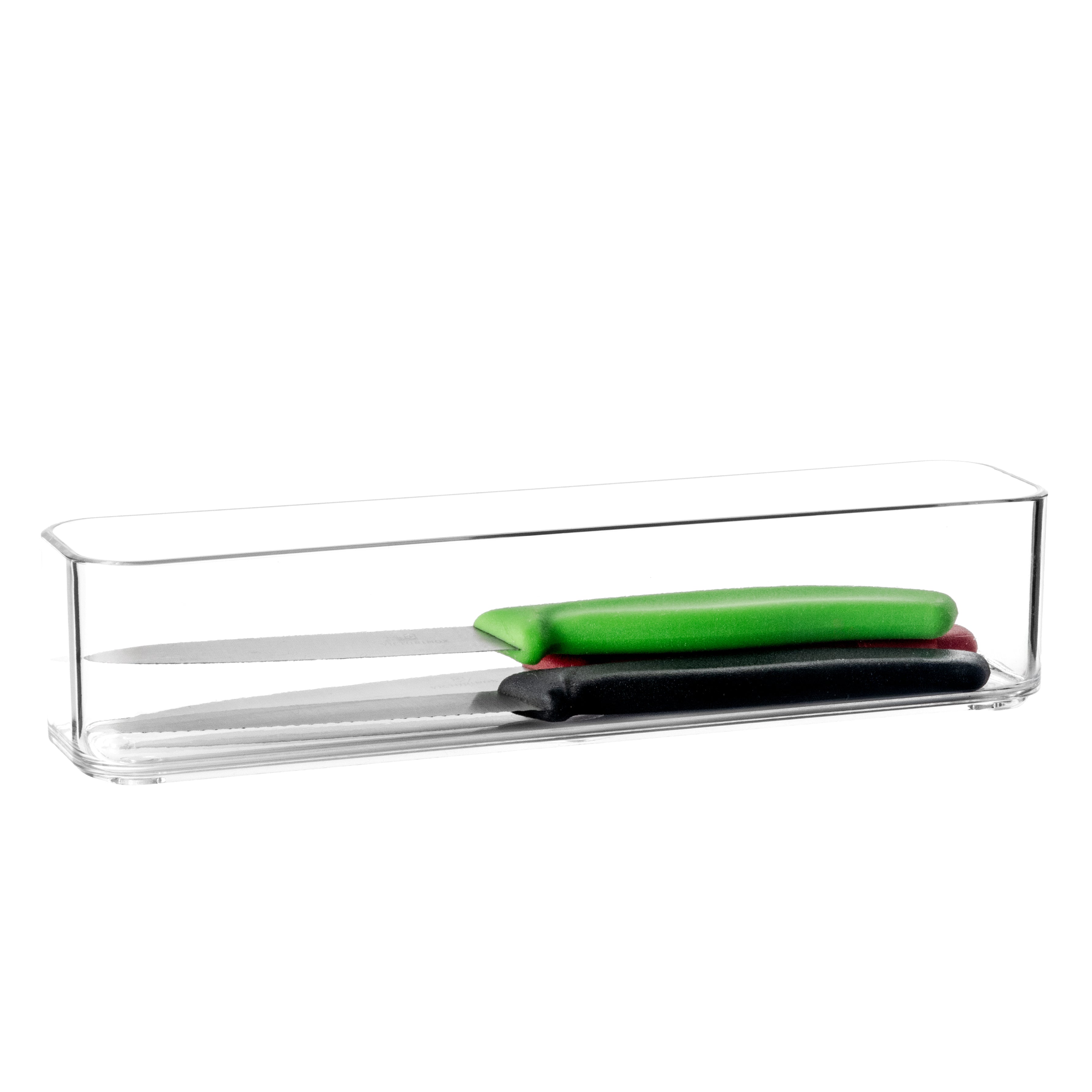 TOW Tainn. Clear Drawer Organiser Slim Divider – 22.9×5.1×5 cm (9×2×2″) - The Organizing Warehouse