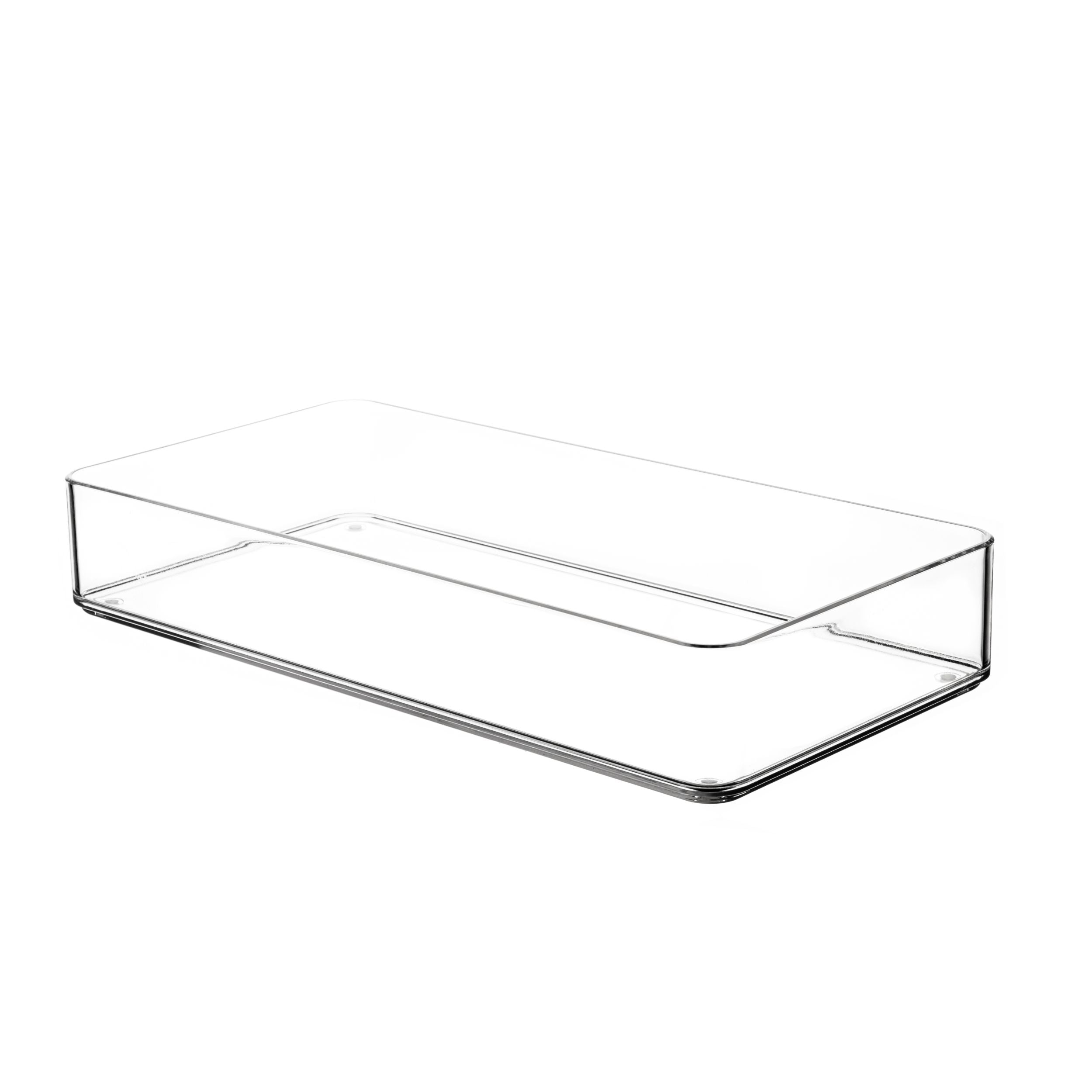 TOW Tainn. Clear Drawer Organiser Long Rectangle – 30.5×15.2×5 cm (12×6×2″) - The Organizing Warehouse