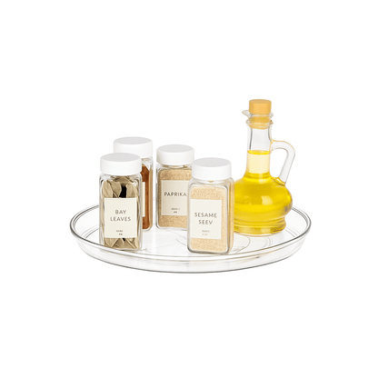 TOW Spinn. Clear Lazy Susan Turntable – 28.5 cm (11.1″) - The Organizing Warehouse