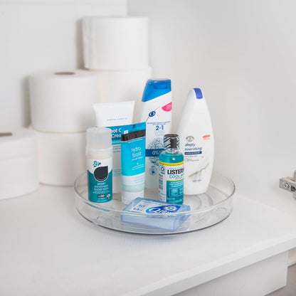 TOW Spinn. Clear Lazy Susan Turntable – 27 cm (10.5″) - The Organizing Warehouse