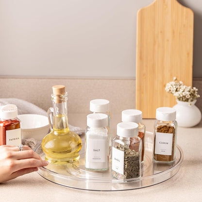 TOW Spinn. Clear Lazy Susan Turntable – 28.5 cm (11.1″) - The Organizing Warehouse