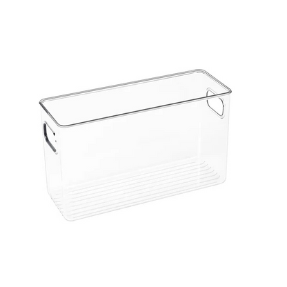 TOW Gripp. Clear Tall Kitchen Storage Bin – 25.4×10.2×15.2 cm (10×4×6″) - The Organizing Warehouse